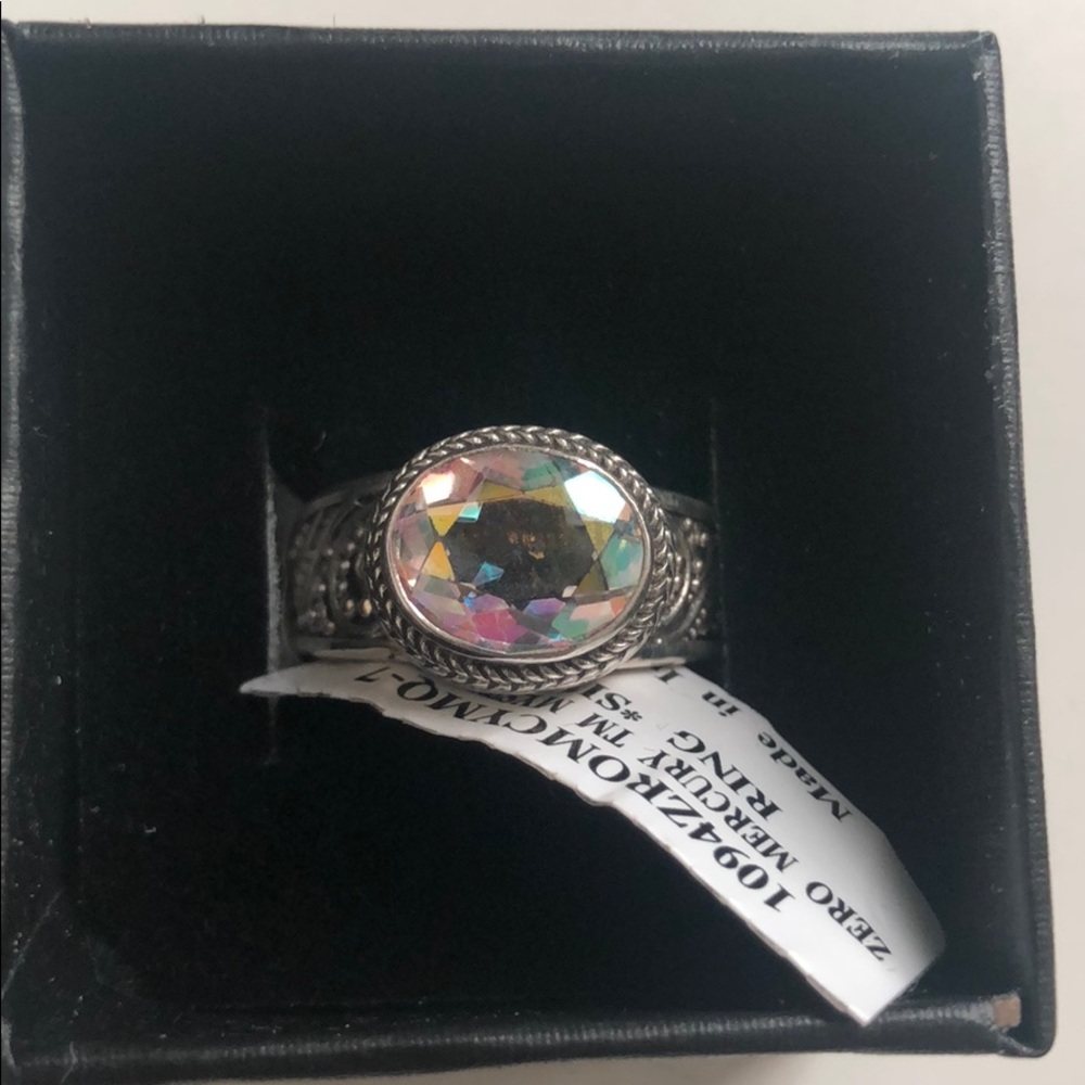 Mystic Quartz sterling silver Ring size 7